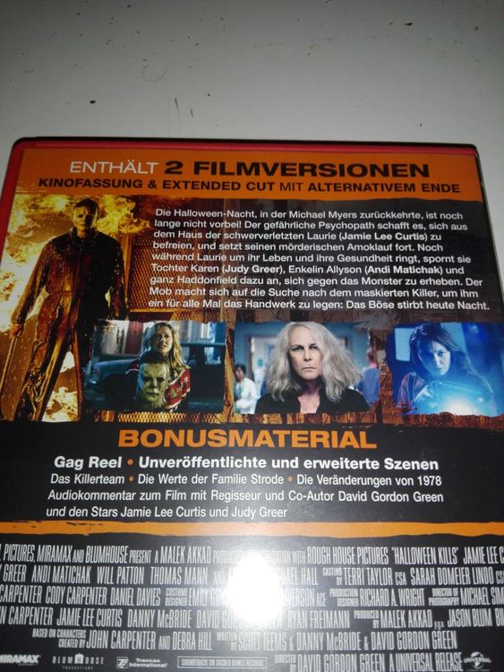 Halloween Kills (Extended Cut)  2 Filmversionen  D/E  ©'2021 3