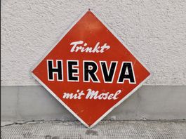 TOLLES ALTES REKLAME BLECHSCHILD HERVA