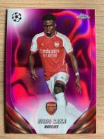 Soccer Bukayo Saka PINK LAVA Topps Chrome 2024🔥