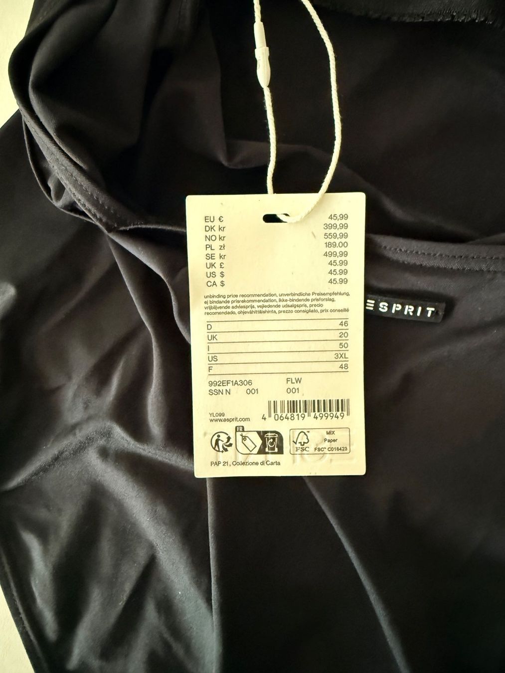 Esprit Maillots de bain & Bikinis: ESPRIT, Badekleid, Grösse 46, Farbe Schwarz – Neuf avec emballage d'origine à Rudolfstetten par gst_g7xl 5