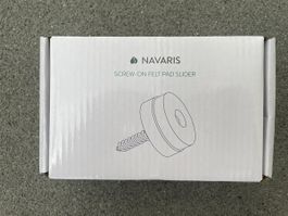 NAVARIS Schraub-Filzgleiter 28mm Braun Set 50 Stk. Neu