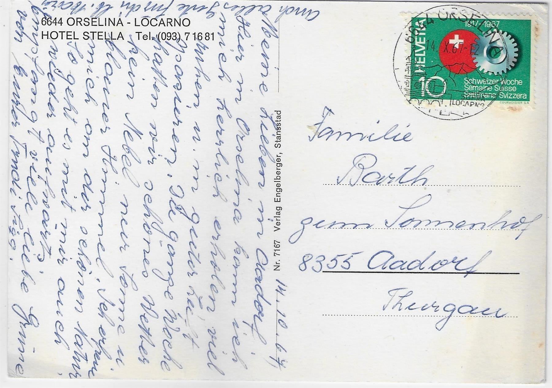 Ansichtskarten: Orselina-Locarno - Hotel Stella – Antik aus Ettingen von Kartenplanet 1