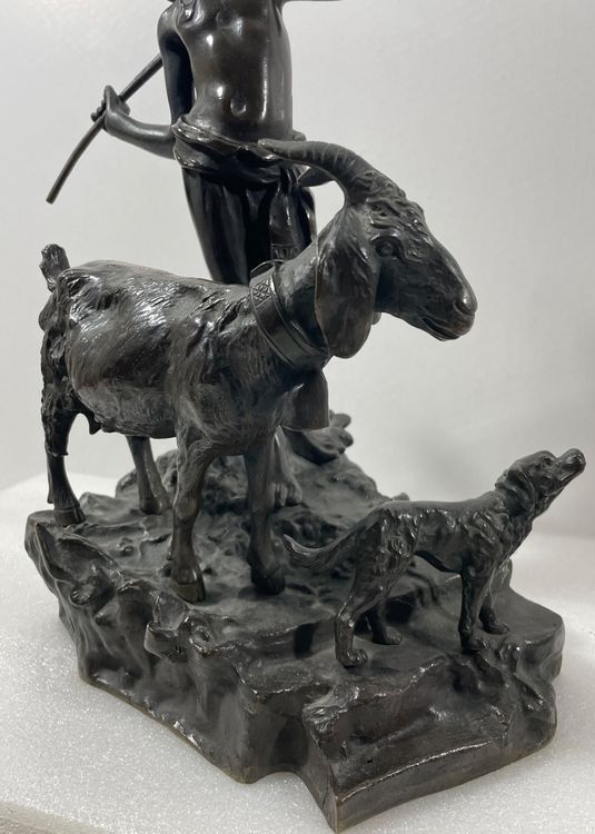 Skulpturen & Statuen: Grosse Bronze Skulptur  >>Der Geissenhirte<< – Gebraucht aus Hinwil von Chnap 3