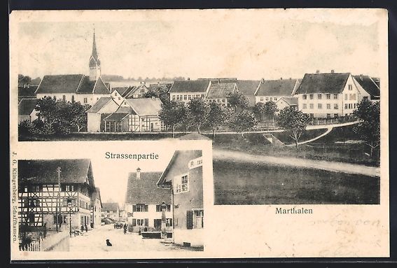 Ansichtskarten: Marthalen, Strassenpartie, Ortspartie mi – Gebraucht aus Berlin von bartko-reher