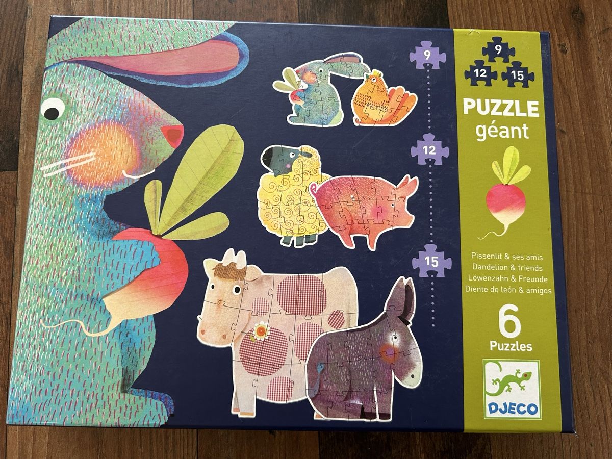 Djeco Puzzle: DJECO 6 Puzzles Géant Farm Animals New – Usato da Zürich venduto da mar_d7zz