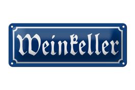 Blechschild-WEINKELLER-BLAU