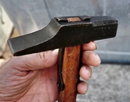 antiker Hammer mit Fassung punziert 400 & Adler im Kreis