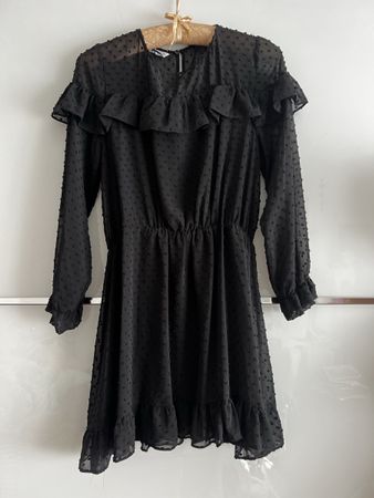 Zara Minikleid, halbtransparent, Grösse M