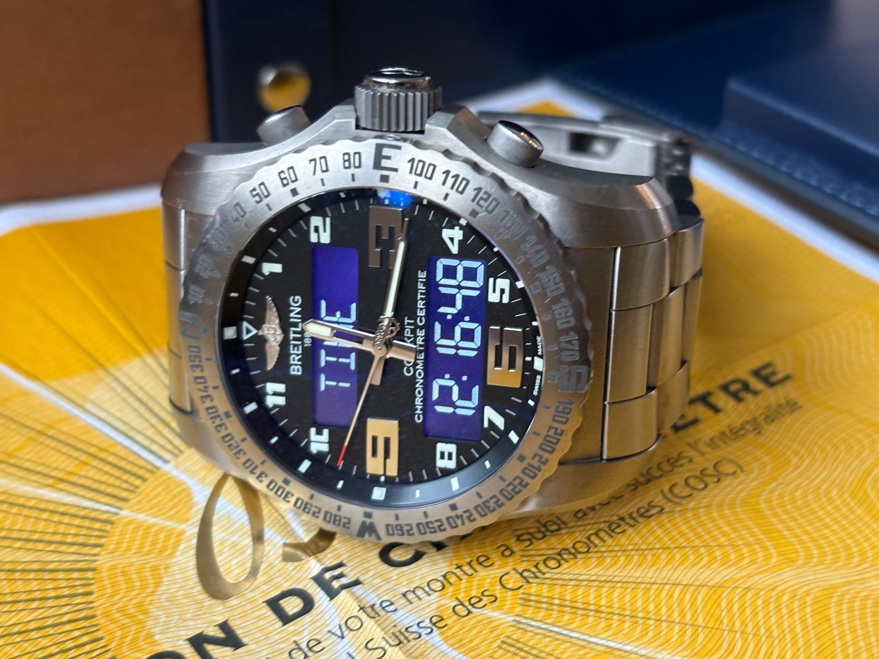 Breitling Orologi: BREITLING Cockpit B50 Titanium Fullset – Usato da Birsfelden venduto da Mynos 7