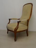 Biedermeier Sessel R. Leingruber beige Polster (S0150)