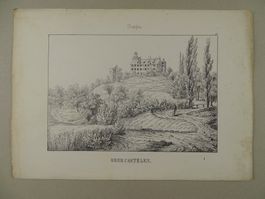 OBER CASTELEN, THURGAU, FEDERLITHO 1840, KASTELN? AARGAU?