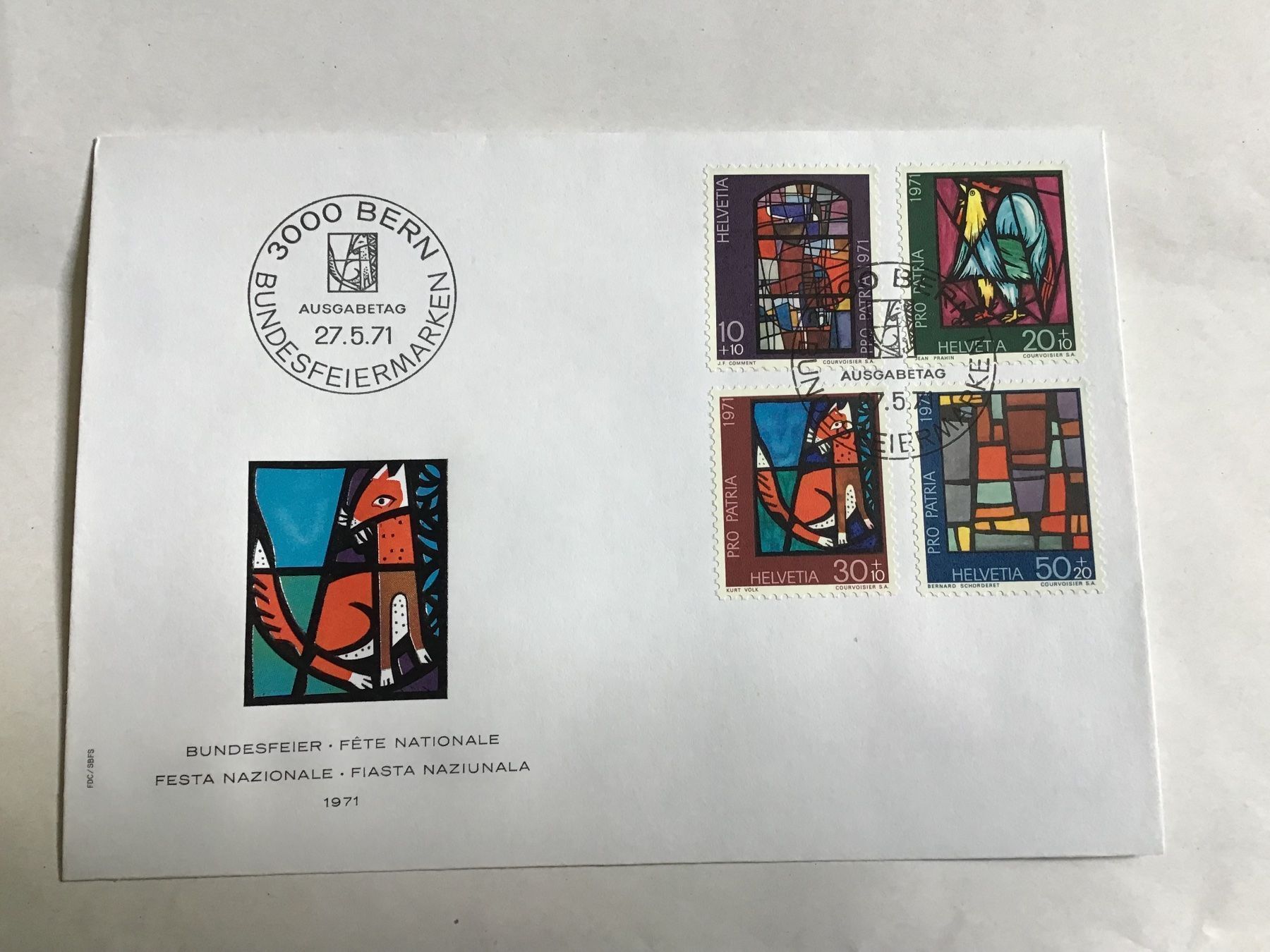 Tous les timbres: pro patria, fdc 1971 – Neuf (Voir description) à liestal par makai05