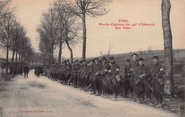 Toul, Marche d'épreuve du 146e d'Infanterie, une halte