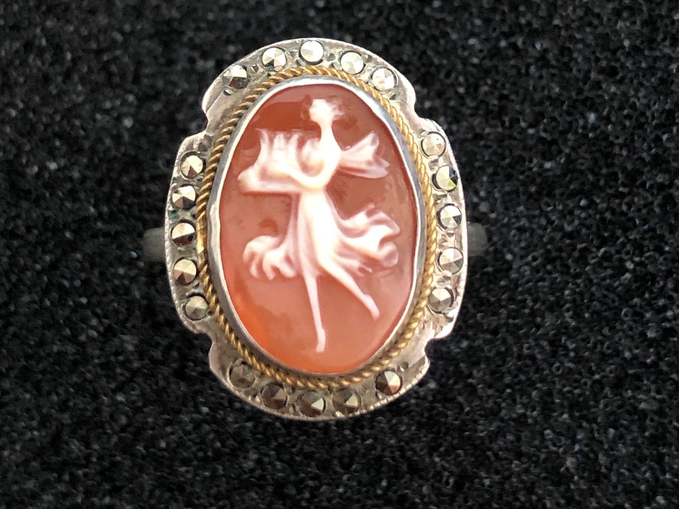 Ringe: Ring mit Kamee Motiv Markasit Silber – Gebraucht aus Adliswil von Tito088 2