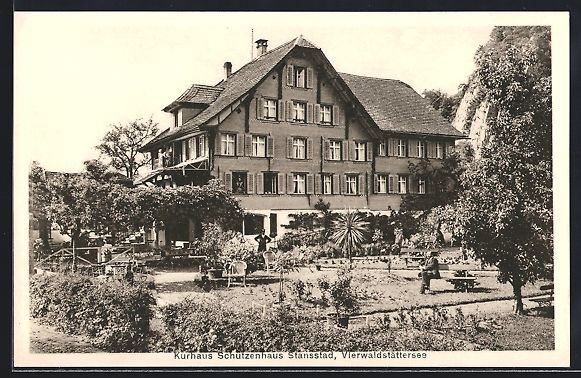Ansichtskarten: AK Stansstad, Kurhaus Schützenhaus – Gebraucht aus Berlin von bartko-reher