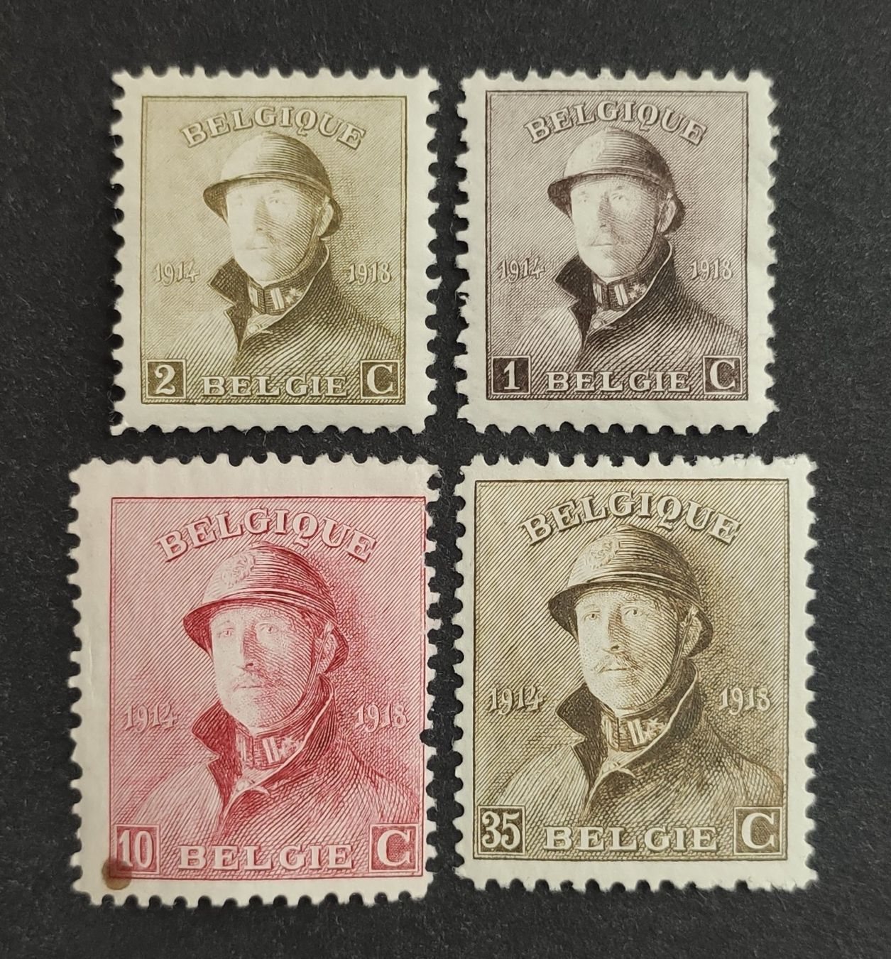 Tutti i francobolli: Belgien 1919, King Albert, ungestempelte – Usato da Wil SG venduto da Zazal