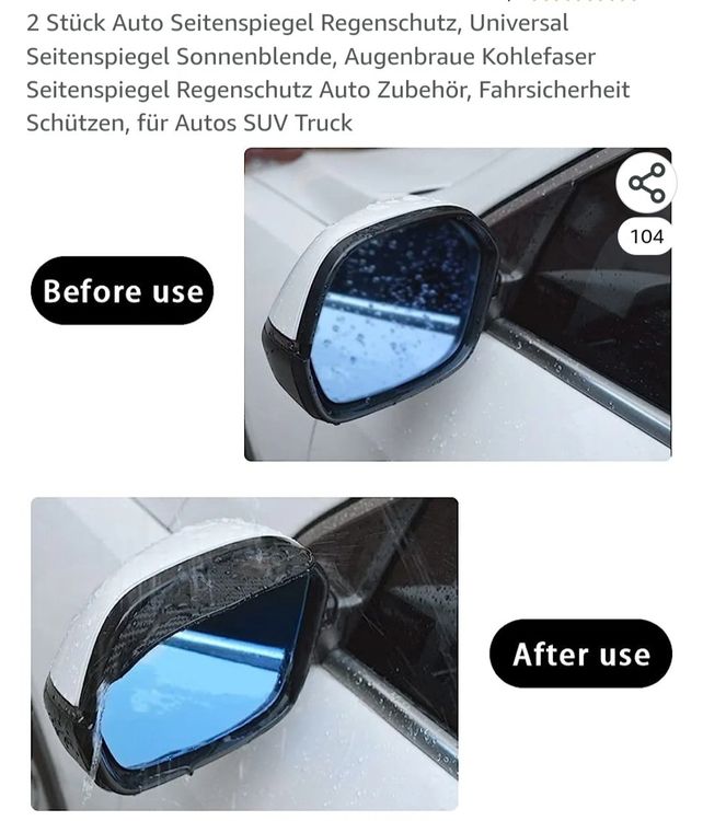 Subaru Spiegel Regenschutz, Sonnenblende