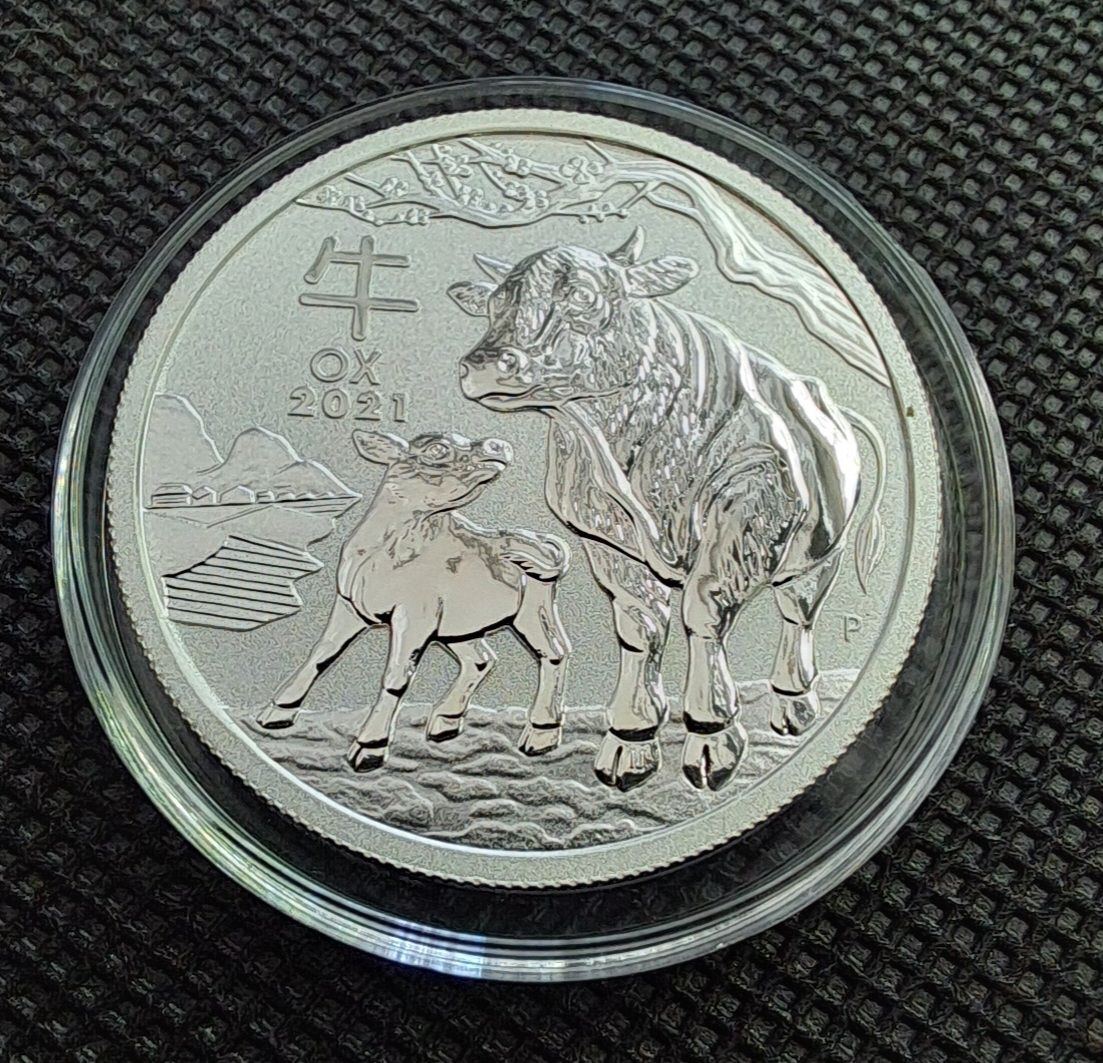 Tutti le monete: 1/2 OZ Silber Australia OX 2021 – Nuovo e nell'imballaggio originale da Weinfelden venduto da shopping-island