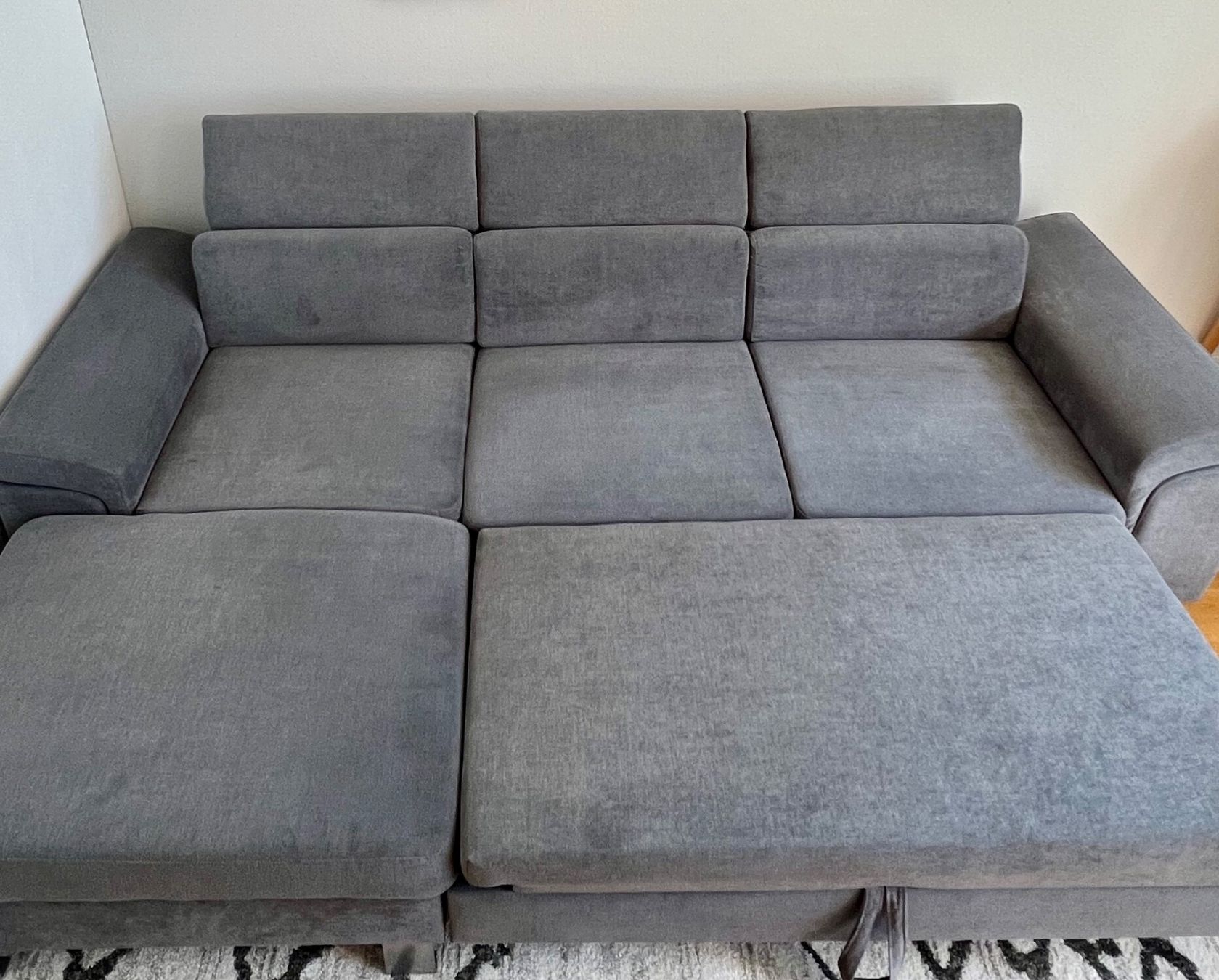 Divani: Xora Ecksofa Blau/Grau mit Schlaffunktion – Usato da Horgen venduto da sch_ly86 2