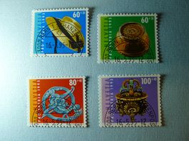 1995 Pro Patria Volkskunst 4 ET Halbmond Bern B247-250