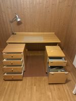 Schreibtisch Holz mit zwei Schubladenelementen gebraucht