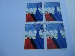 Sondermarke 1991, 800 J. Bern, FDC Einzel + 4erblock, 2 Bel