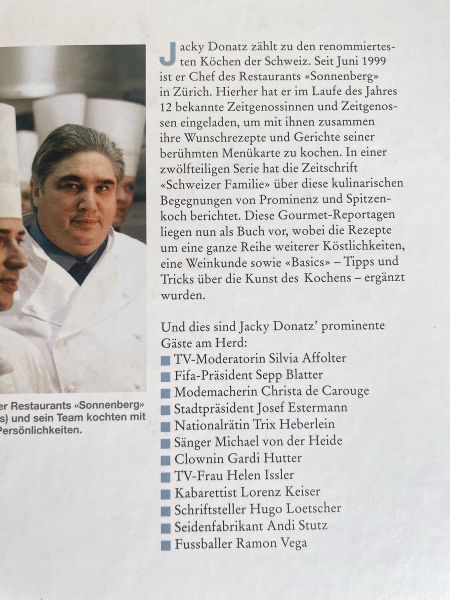 Libri: Jacky Donatz kocht mit Prominenten – Nuovo (secondo la descrizione) da Wildensbuch venduto da Mangosteen7 1