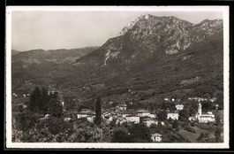 Canobbio, Veduta del paese con chiesa e 