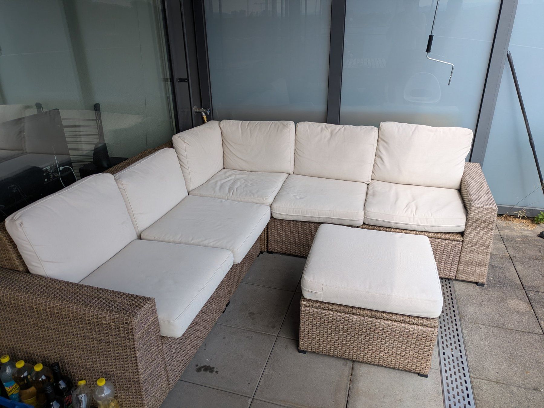 Sofas: Gebrauchte modulare Gartenlounge mit Hocker – Gebraucht aus Baden von fed_9xjj