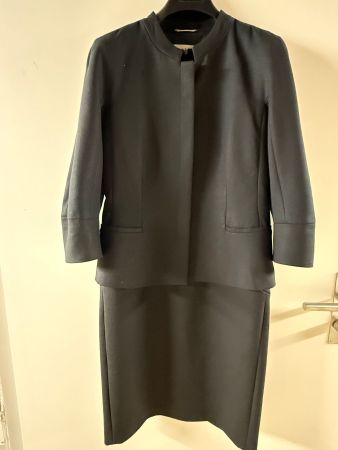 Max Mara Elegantes schwarzes Kleid + Jacke Gr. 38
