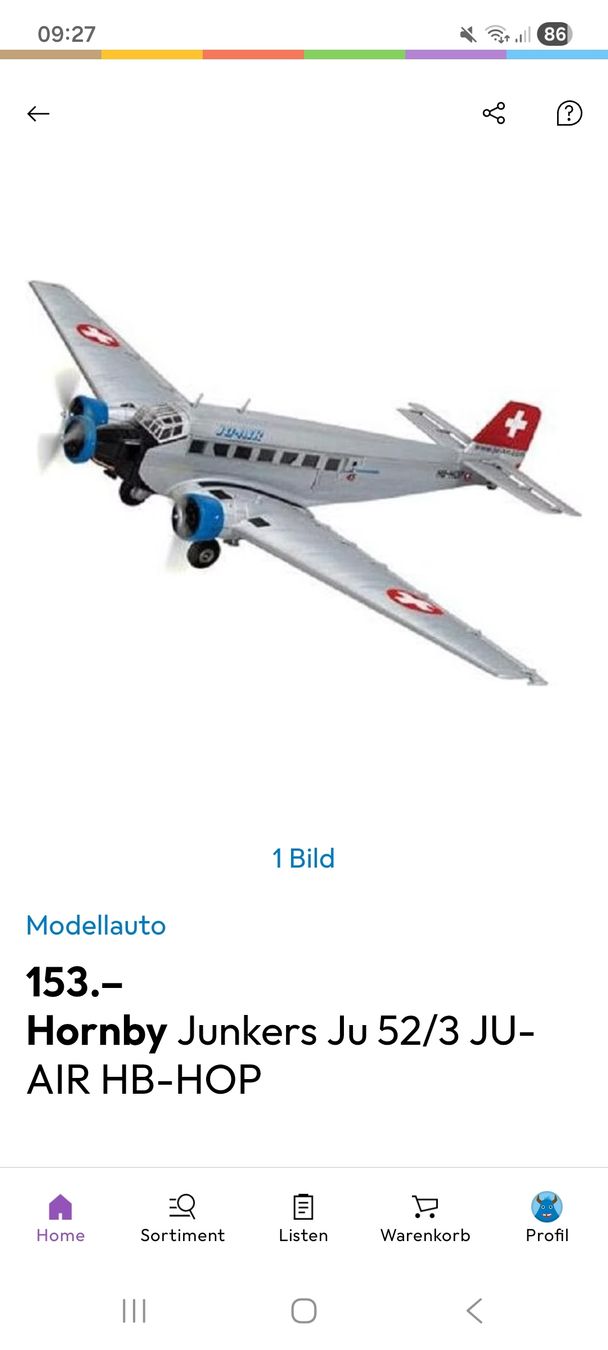 Kit di modellismo & Modellini statici: Div Flugzeugmodelle Neupreis 500.- – Usato da Ramsen venduto da abtaudi 3