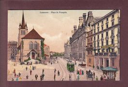 LAUSANNE - Place St. François - Tram - 1910