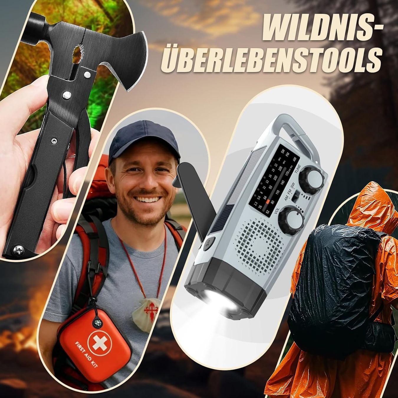 Tutti gli attrezzi: Survival Kit 140in1 Erste Hilfe Notfallradio – Nuovo e nell'imballaggio originale da Schaffhausen venduto da her_zt65 5