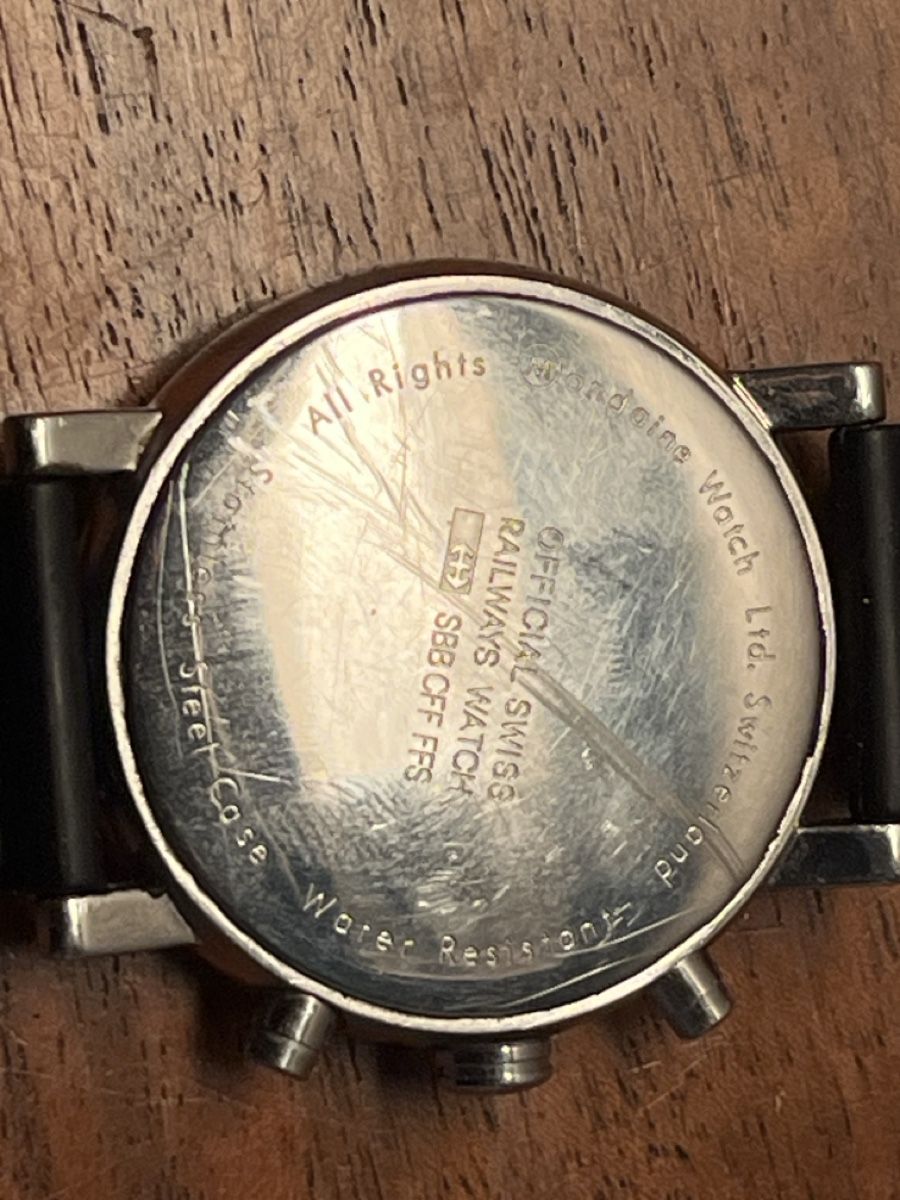 Mondaine Orologi: Mondaine Chronograph Quarz – Difettoso da Niederurnen venduto da gebrauchtbrauchbar 2