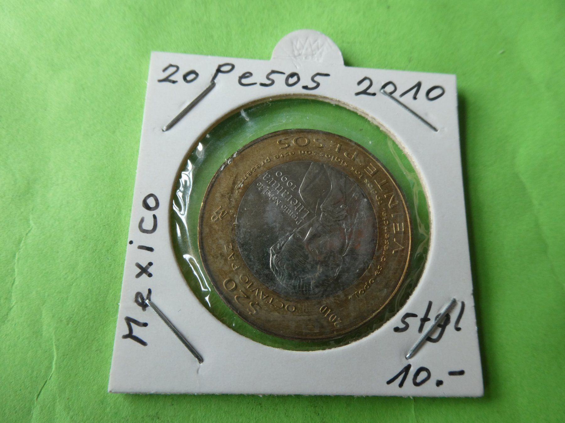 Alle Münzen: Mexiko 2010, 20 Pesos   stgl. – Gebraucht aus Hinterforst von Rohusri