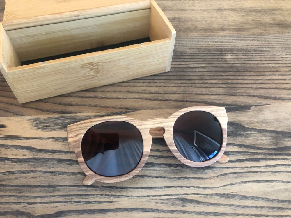 Personalisiertes Kinder-Sonnenbrille Set - Gravur Mit Holz-Bügeln