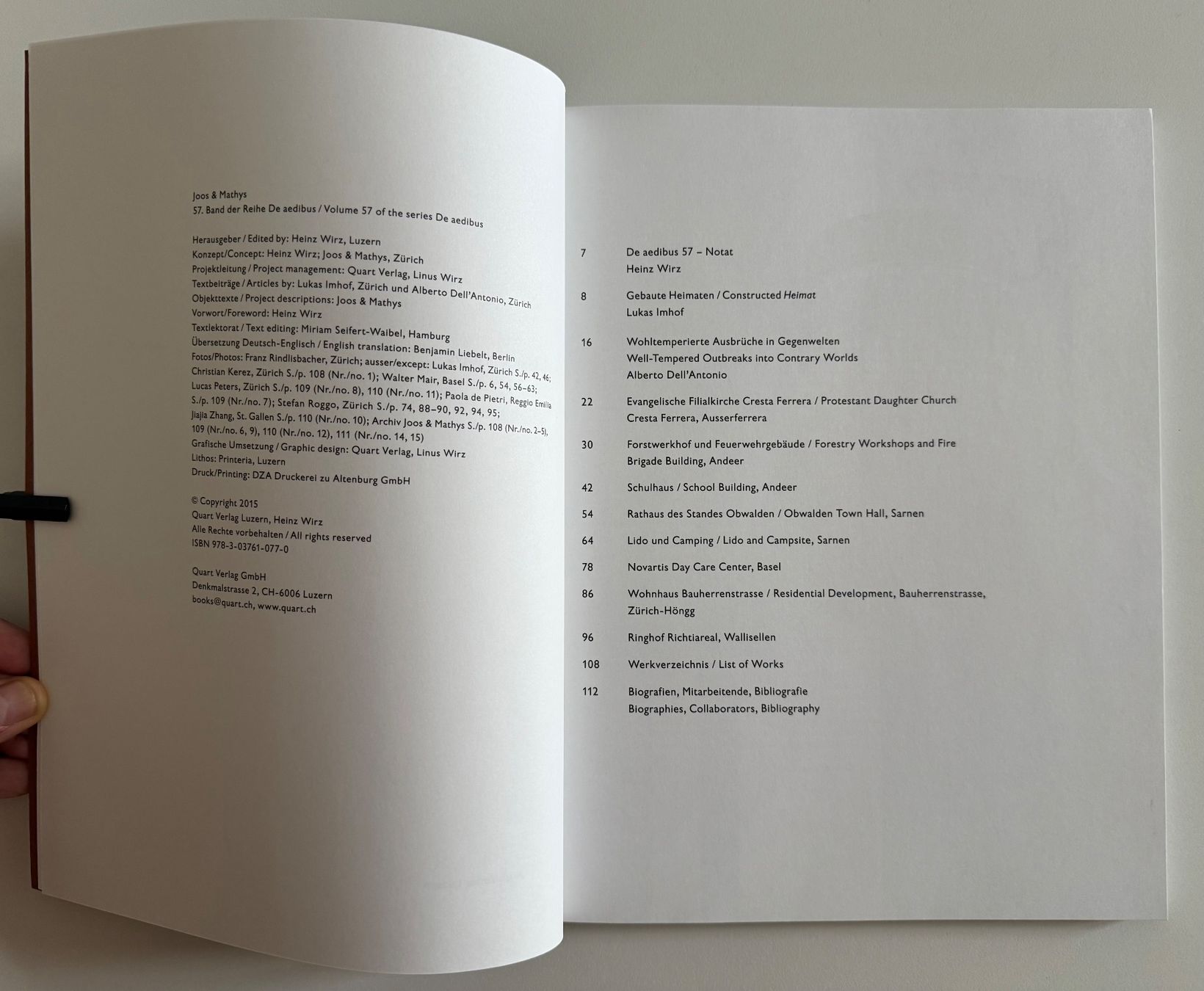Libri: De Aedibus 57: Joos & Mathys – Nuovo (secondo la descrizione) da Luzern venduto da mainwerk 1