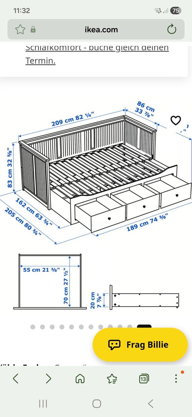 Ikea Letti: Hemnes Bett ausziehbar – Usato da Wolfhalden venduto da papa03 2