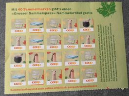 1 volle Karte (40 Marken) Coop Sammelspass