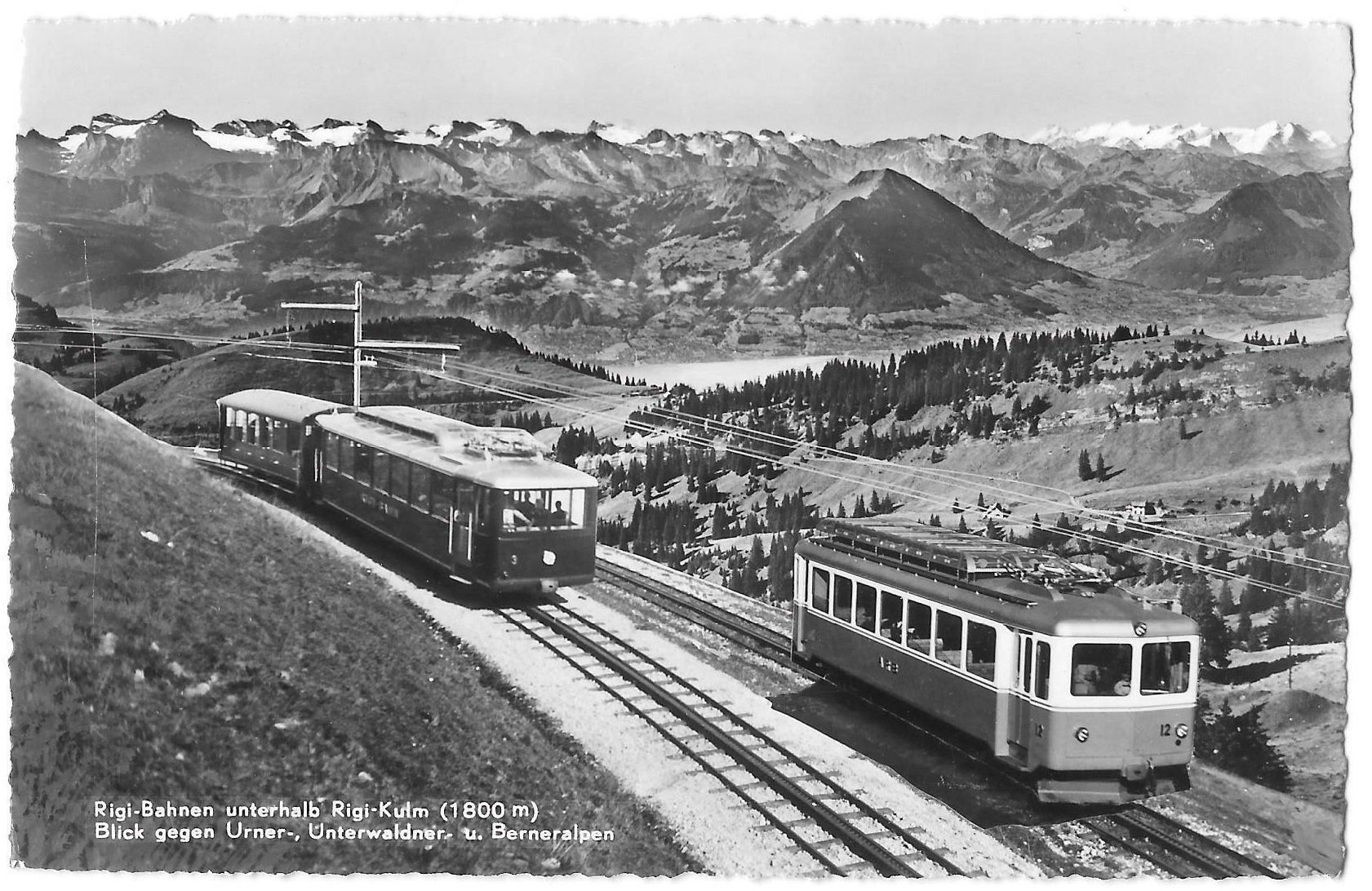 Cartoline postali: Rigi-Bahnen unterhalb Rigi Kulm – Usato da Olten venduto da clotaldi