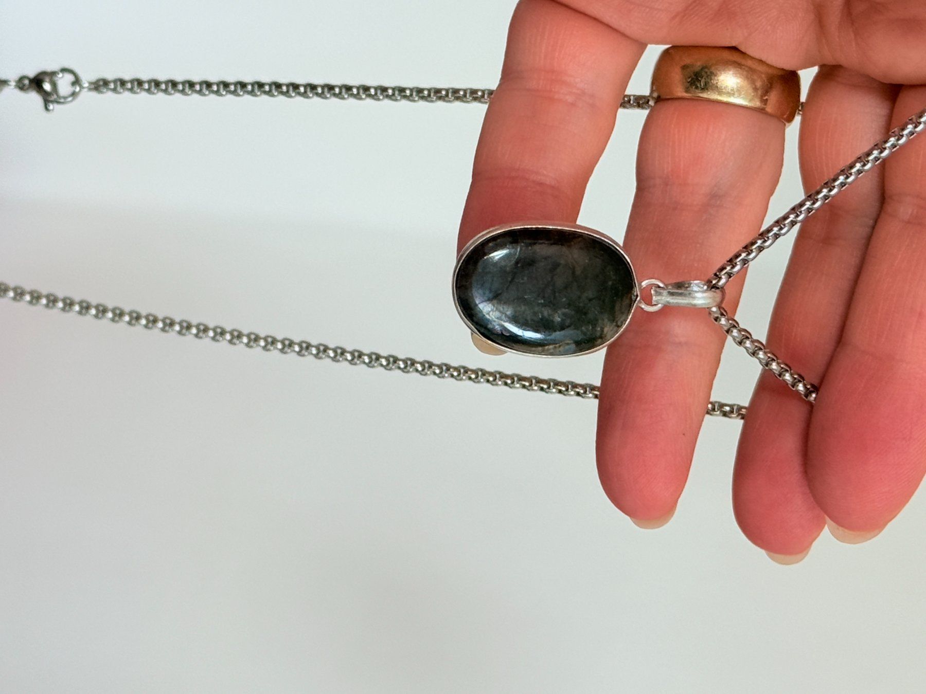 Colliers: Collier avec Labradorite – Neuf avec emballage d'origine à Genève par AWWA 8