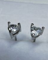 Boucles d'oreille argent avec zircons