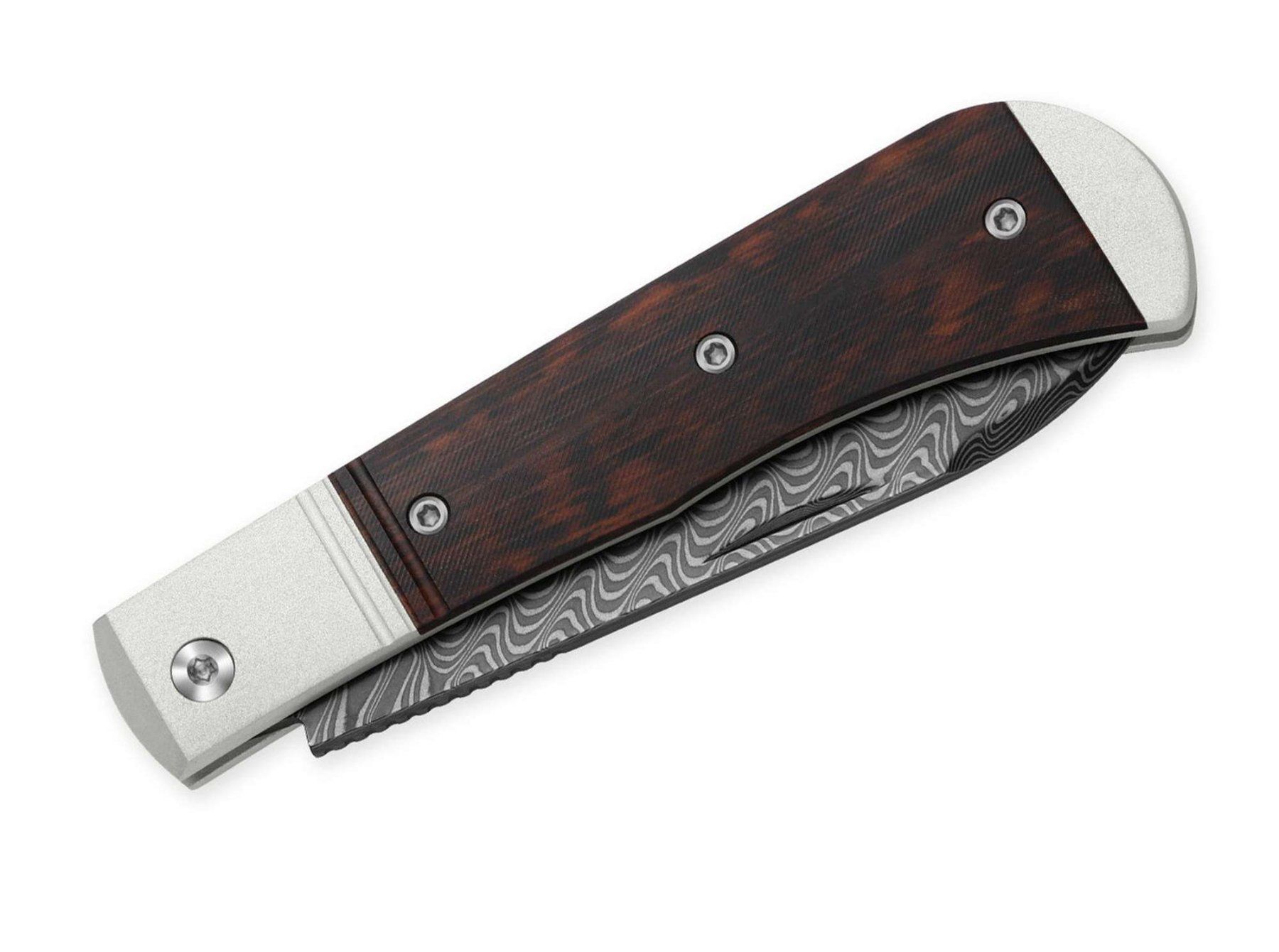 Accessori: Kizer Trestle D Damascus Aluminum & Leopard Wood – Nuovo e nell'imballaggio originale da Aadorf venduto da musur68 1