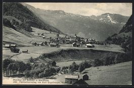 Melchtal, Ortsansicht mit Rothorn und Gl
