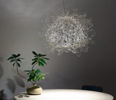 Design Highlight, Pendelleuchte Sir Simon LED, versilbert