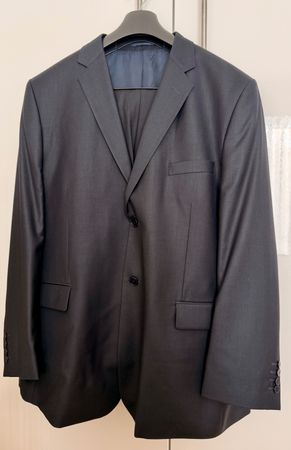Anzug mit Hose - VOGUE Wolle Navy-grau Gr 30 + 31 (60 XXL)