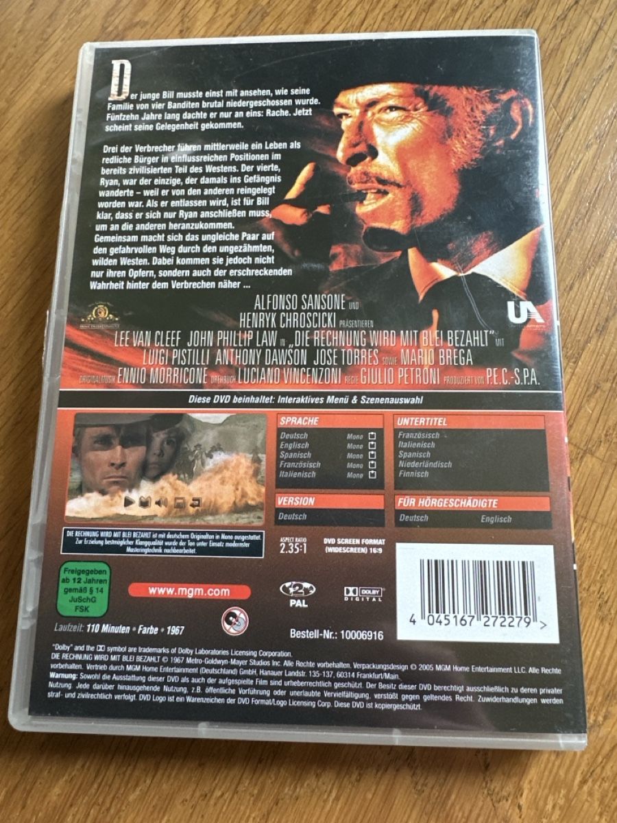 Tutti i DVDs: Die Rechnung wird mit Blei bezahlt, DVD Western – Usato da Benken ZH venduto da Audi-erich 1