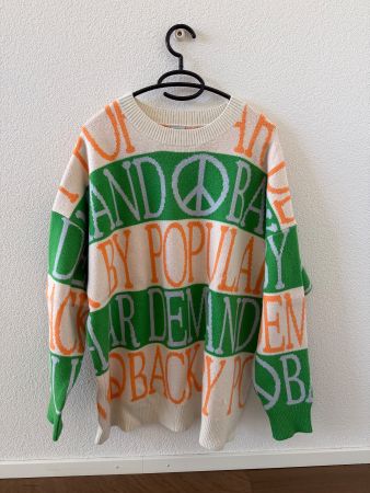 Quiksilver Jacquard Crew Neck - Sweatshirt - white / green
