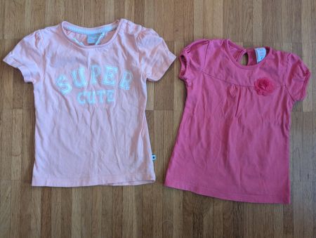 2 T-Shirts Grösse 86 Mädchen Sommer Top Zustand!