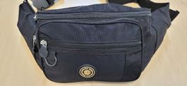 Schwarze Bauchtasche mit 4 Fächern Neu